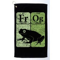 Frog Periodic Table Elements Herpetologist Frog Lover Retro Golf Towel