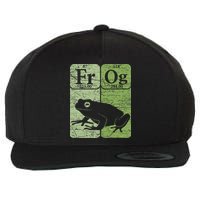 Frog Periodic Table Elements Herpetologist Frog Lover Retro Wool Snapback Cap