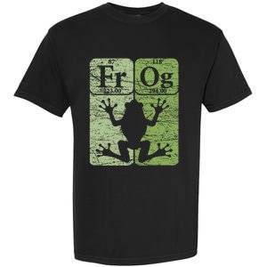 Frog Periodic Table Elements Herpetologist Frog Lover Retro Garment-Dyed Heavyweight T-Shirt