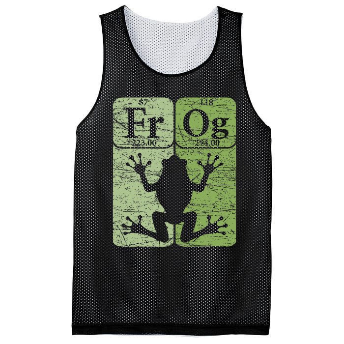 Frog Periodic Table Elements Herpetologist Frog Lover Retro Mesh Reversible Basketball Jersey Tank