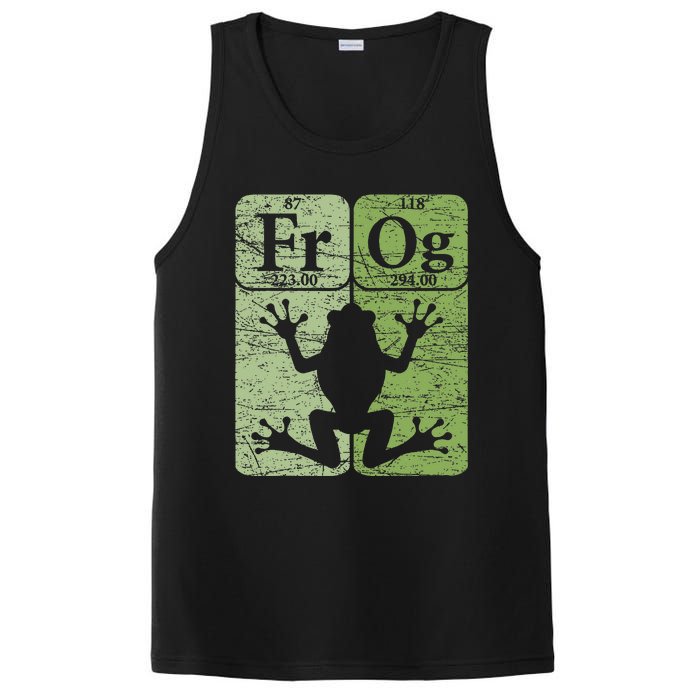 Frog Periodic Table Elements Herpetologist Frog Lover Retro PosiCharge Competitor Tank