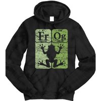 Frog Periodic Table Elements Herpetologist Frog Lover Retro Tie Dye Hoodie