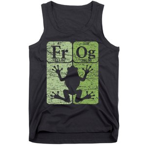 Frog Periodic Table Elements Herpetologist Frog Lover Retro Tank Top