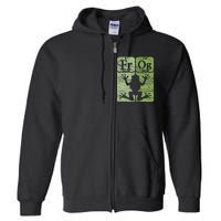 Frog Periodic Table Elements Herpetologist Frog Lover Retro Full Zip Hoodie