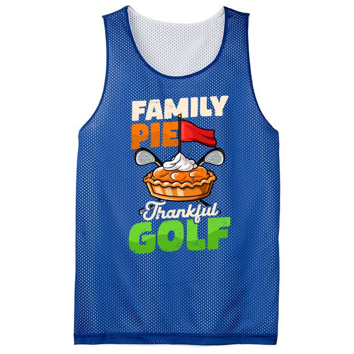 Family Pie Thankful Golf Design Thanksgiving Golf Gift Mesh Reversible Basketball Jersey Tank