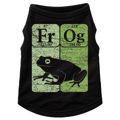 Frog Periodic Table Elements Herpetologist Frog Lover Retro Doggie Tank