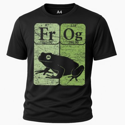 Frog Periodic Table Elements Herpetologist Frog Lover Retro Performance Shirt