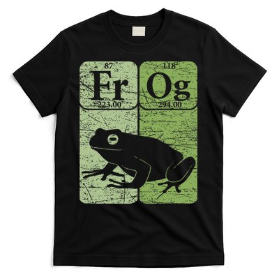 Frog Periodic Table Elements Herpetologist Frog Lover Retro T-Shirt