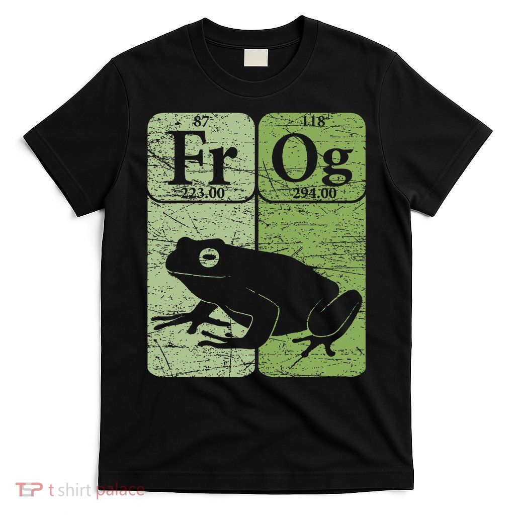 Frog Periodic Table Elements Herpetologist Frog Lover Retro T-Shirt
