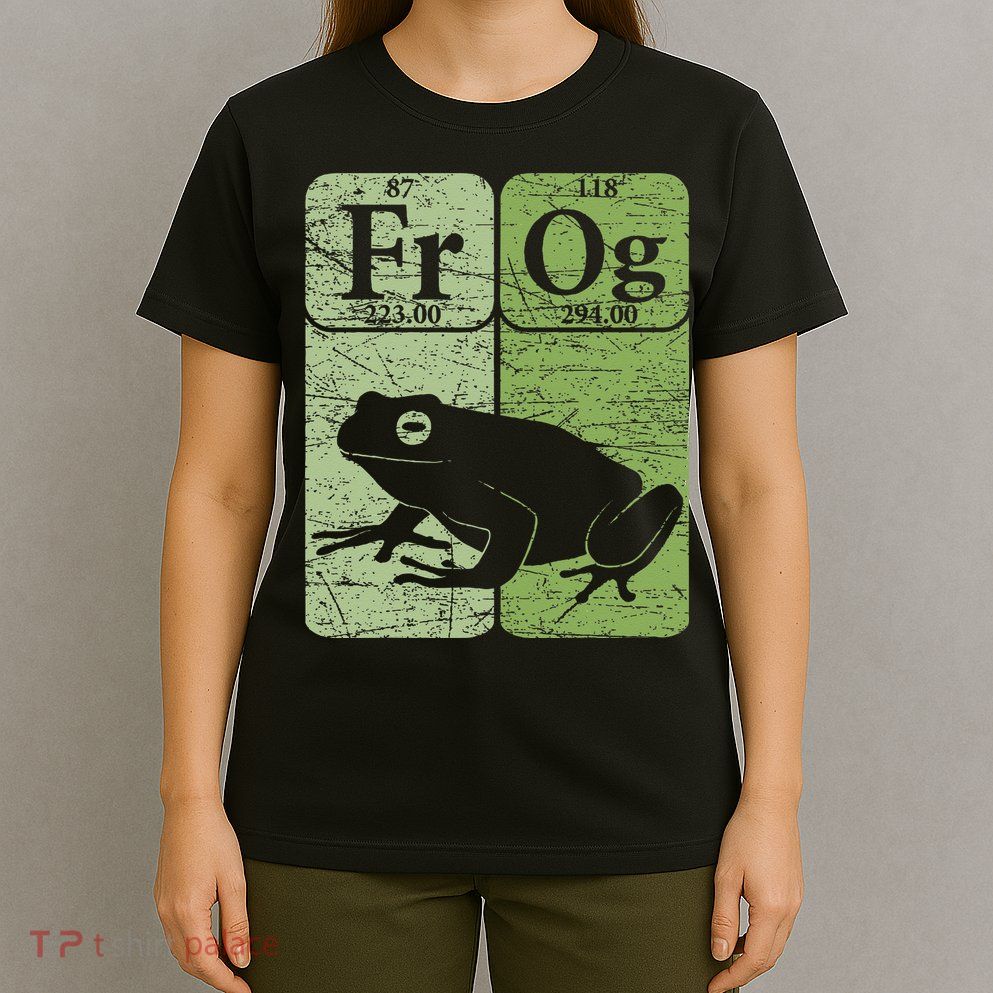 Frog Periodic Table Elements Herpetologist Frog Lover Retro T-Shirt