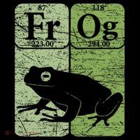 Frog Periodic Table Elements Herpetologist Frog Lover Retro T-Shirt