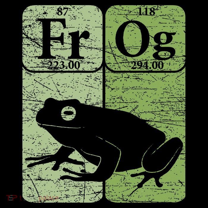 Frog Periodic Table Elements Herpetologist Frog Lover Retro T-Shirt