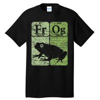 Frog Periodic Table Elements Herpetologist Frog Lover Retro Tall T-Shirt