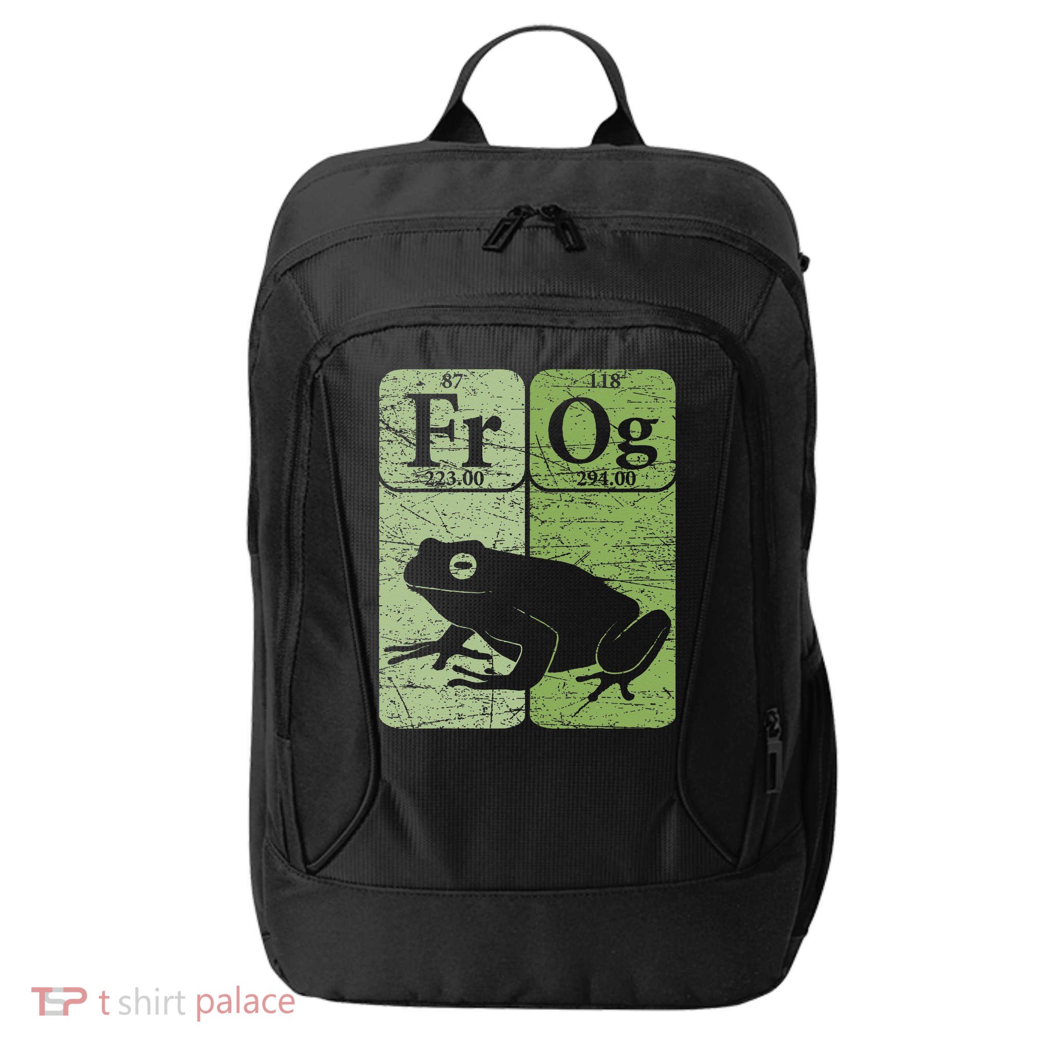 Frog Periodic Table Elements Herpetologist Frog Lover Retro City Backpack