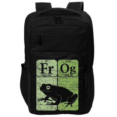 Frog Periodic Table Elements Herpetologist Frog Lover Retro Impact Tech Backpack
