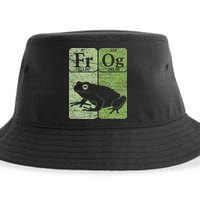 Frog Periodic Table Elements Herpetologist Frog Lover Retro Sustainable Bucket Hat