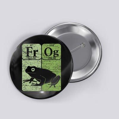 Frog Periodic Table Elements Herpetologist Frog Lover Retro Button