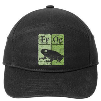 Frog Periodic Table Elements Herpetologist Frog Lover Retro 7-Panel Snapback Hat