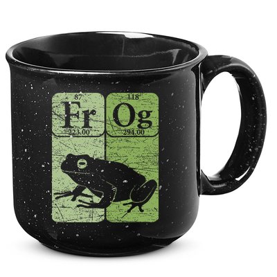 Frog Periodic Table Elements Herpetologist Frog Lover Retro 15oz Campfire Ceramic Mug