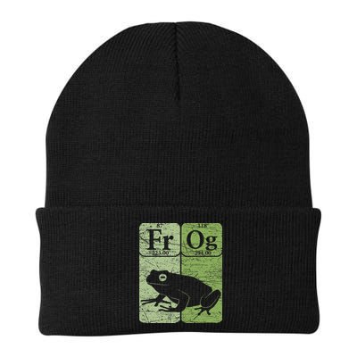 Frog Periodic Table Elements Herpetologist Frog Lover Retro Beanie