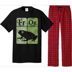 Frog Periodic Table Elements Herpetologist Frog Lover Retro Pajama Set