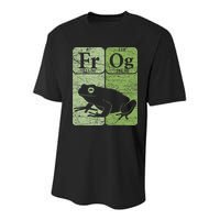 Frog Periodic Table Elements Herpetologist Frog Lover Retro Youth Performance Sprint T-Shirt