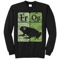 Frog Periodic Table Elements Herpetologist Frog Lover Retro Tall Sweatshirt