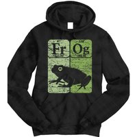 Frog Periodic Table Elements Herpetologist Frog Lover Retro Tie Dye Hoodie