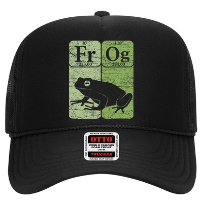 Frog Periodic Table Elements Herpetologist Frog Lover Retro Trucker Hat