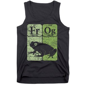 Frog Periodic Table Elements Herpetologist Frog Lover Retro Tank Top