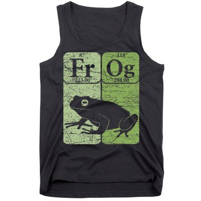 Frog Periodic Table Elements Herpetologist Frog Lover Retro Tank Top