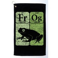 Frog Periodic Table Elements Herpetologist Frog Lover Retro Golf Towel