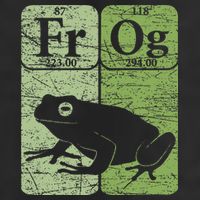 Frog Periodic Table Elements Herpetologist Frog Lover Retro Golf Towel