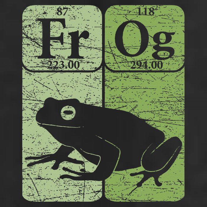 Frog Periodic Table Elements Herpetologist Frog Lover Retro Golf Towel