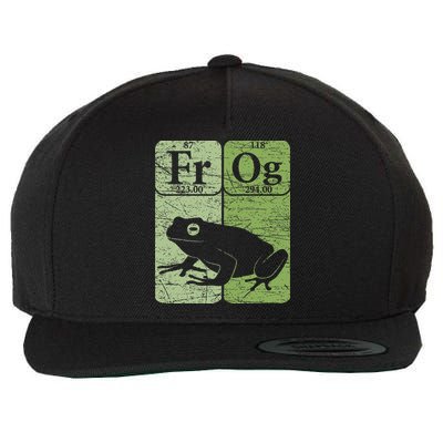 Frog Periodic Table Elements Herpetologist Frog Lover Retro Wool Snapback Cap