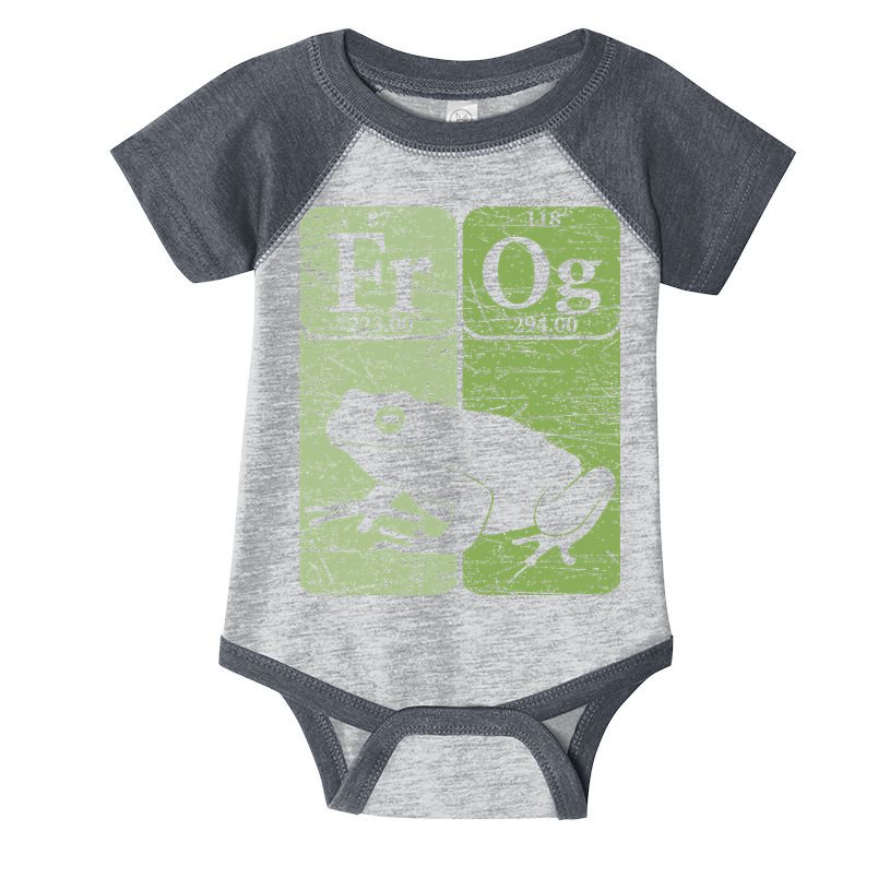 Frog Periodic Table Elements Herpetologist Frog Lover Retro Infant Baby Jersey Bodysuit