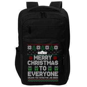 Funny Pro Trump 2024 Merry Christmas To Everyone Anti Biden Gift Impact Tech Backpack