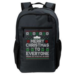 Funny Pro Trump 2024 Merry Christmas To Everyone Anti Biden Gift Daily Commute Backpack