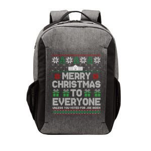 Funny Pro Trump 2024 Merry Christmas To Everyone Anti Biden Gift Vector Backpack