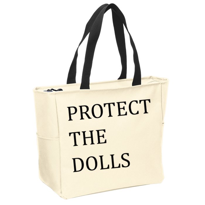 Funny Protect The Dolls Zip Tote Bag