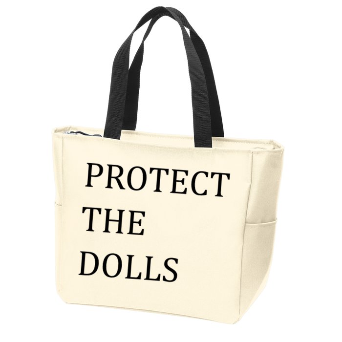 Funny Protect The Dolls Zip Tote Bag