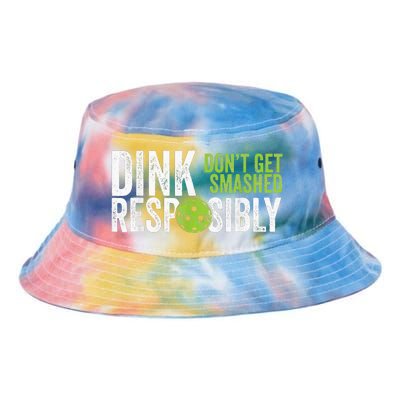 Funny Pickleball Team Clothing Dink Responsibly Tie Dye Newport Bucket Hat