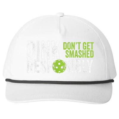 Funny Pickleball Team Clothing Dink Responsibly Snapback Five-Panel Rope Hat