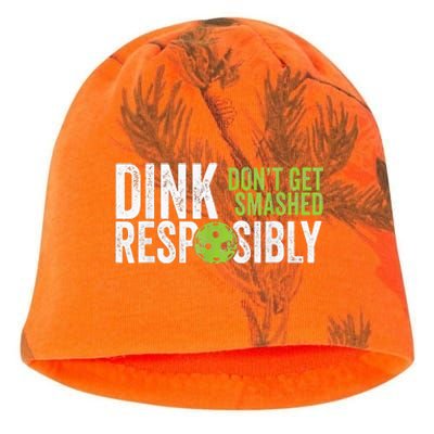 Funny Pickleball Team Clothing Dink Responsibly Kati - Camo Knit Beanie