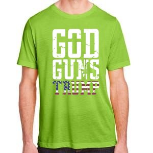 Funny President Trump God Guns Gift Adult ChromaSoft Performance T-Shirt