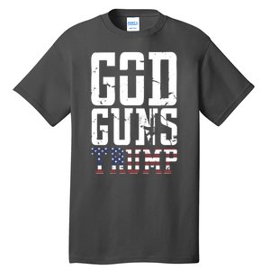 Funny President Trump God Guns Gift Tall T-Shirt