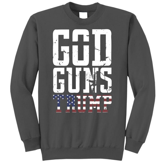 Funny President Trump God Guns Gift Tall Sweatshirt