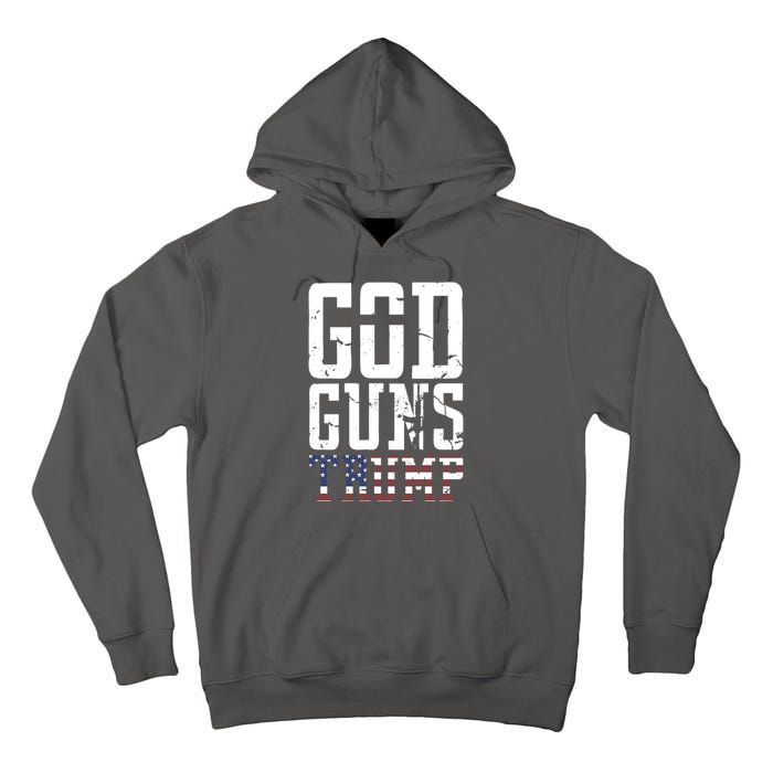 Funny President Trump God Guns Gift Tall Hoodie