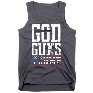 Funny President Trump God Guns Gift Tank Top