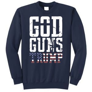 Funny President Trump God Guns Gift Sweatshirt